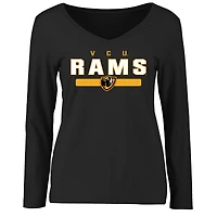 Women's Black VCU Rams Team Strong Long Sleeve T-Shirt