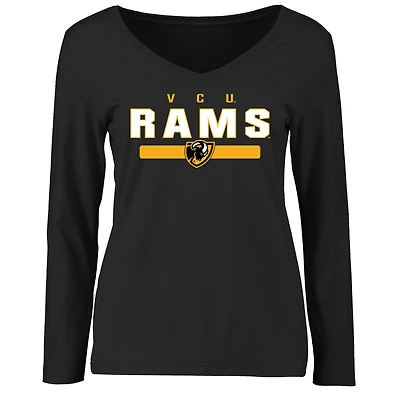 Women's Black VCU Rams Team Strong Long Sleeve T-Shirt