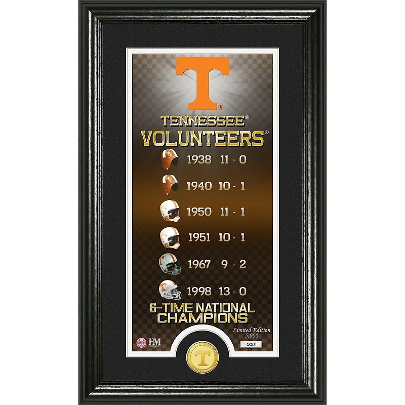 Highland Mint Tennessee Volunteers 12" x 20" Legacy Supreme Minted Coin Panoramic Photo Mint