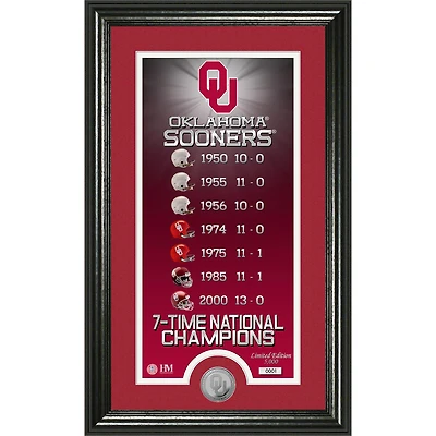 Highland Mint Oklahoma Sooners 12" x 20" Legacy Supreme Minted Coin Panoramic Photo Mint
