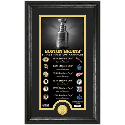 Highland Mint Boston Bruins 12" x 20" Legacy Supreme Bronze Coin Panoramic Photo Mint