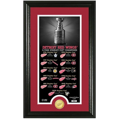 Highland Mint Detroit Red Wings 12" x 20" Legacy Supreme Bronze Coin Panoramic Photo Mint