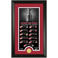 Highland Mint Detroit Red Wings 12" x 20" Legacy Supreme Bronze Coin Panoramic Photo Mint