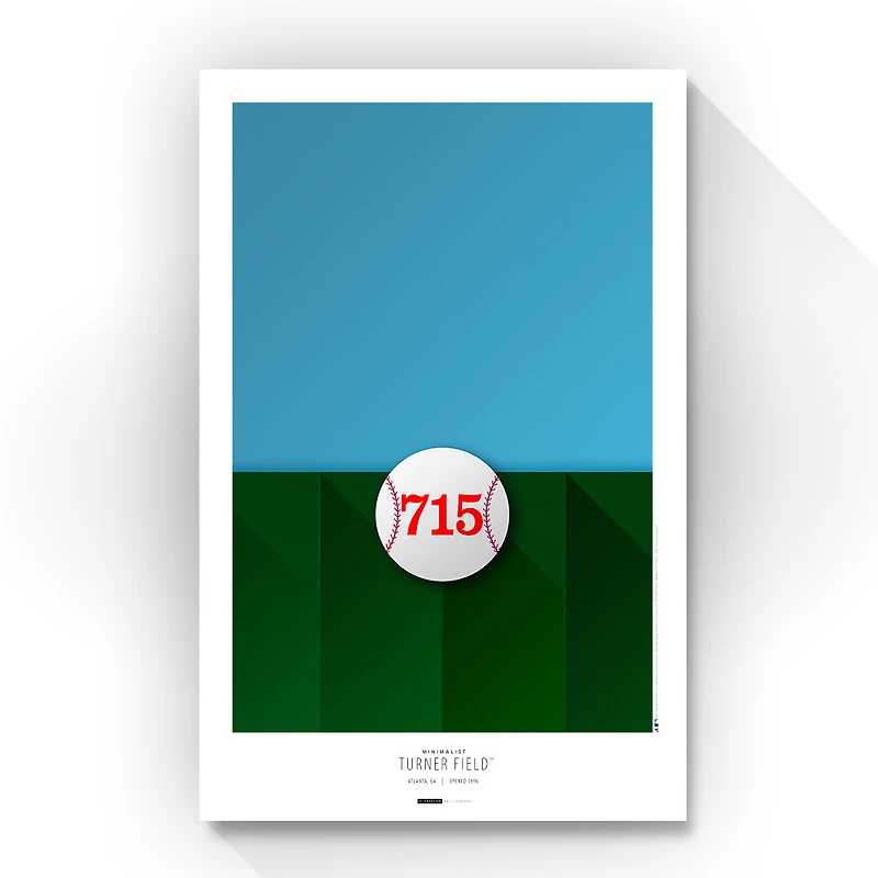 Atlanta Braves 11" x 17" Turner Field Minimalist Art Poster