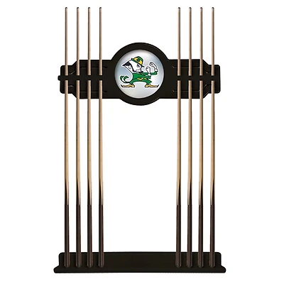 Black Notre Dame Fighting Irish Mascot Eight Stick Pool Cue Rack