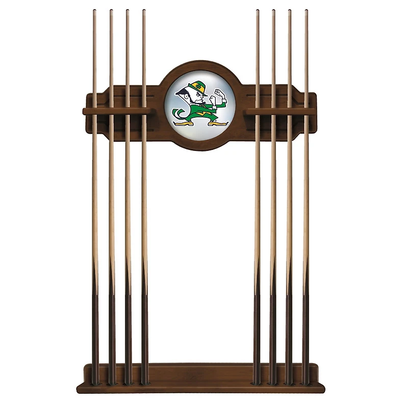 Chardonnay Notre Dame Fighting Irish Leprechaun Eight Stick Pool Cue Rack
