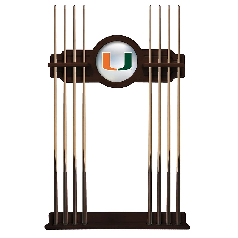 English Tudor Miami Hurricanes Eight Stick Pool Cue Rack