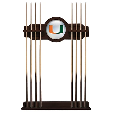 English Tudor Miami Hurricanes Eight Stick Pool Cue Rack