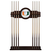 English Tudor Miami Hurricanes Eight Stick Pool Cue Rack
