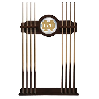 English Tudor Notre Dame Fighting Irish Eight Stick Pool Cue Rack