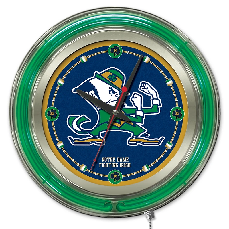 Notre Dame Fighting Irish 15" Team Logo Neon Clock