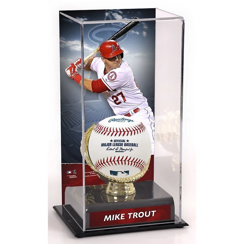 Mike Trout Los Angeles Angels Gold Glove Display Case with Image