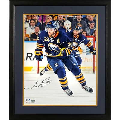 Matt Moulson Buffalo Sabres Framed Autographed 16" x 20" Blue Jersey Skating Photograph