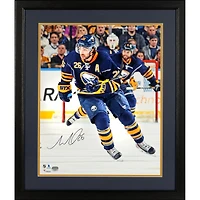 Matt Moulson Buffalo Sabres Framed Autographed 16" x 20" Blue Jersey Skating Photograph