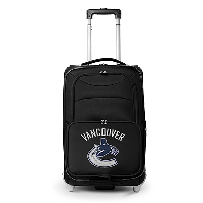 MOJO Black Vancouver Canucks 21" Softside Rolling Carry-On Suitcase