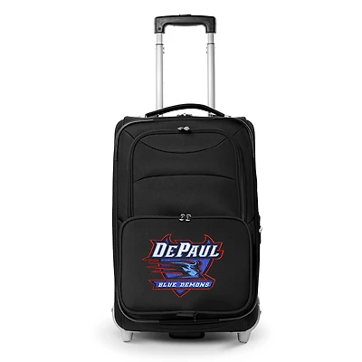 MOJO Black DePaul Blue Demons 21" Softside Rolling Carry-On Suitcase
