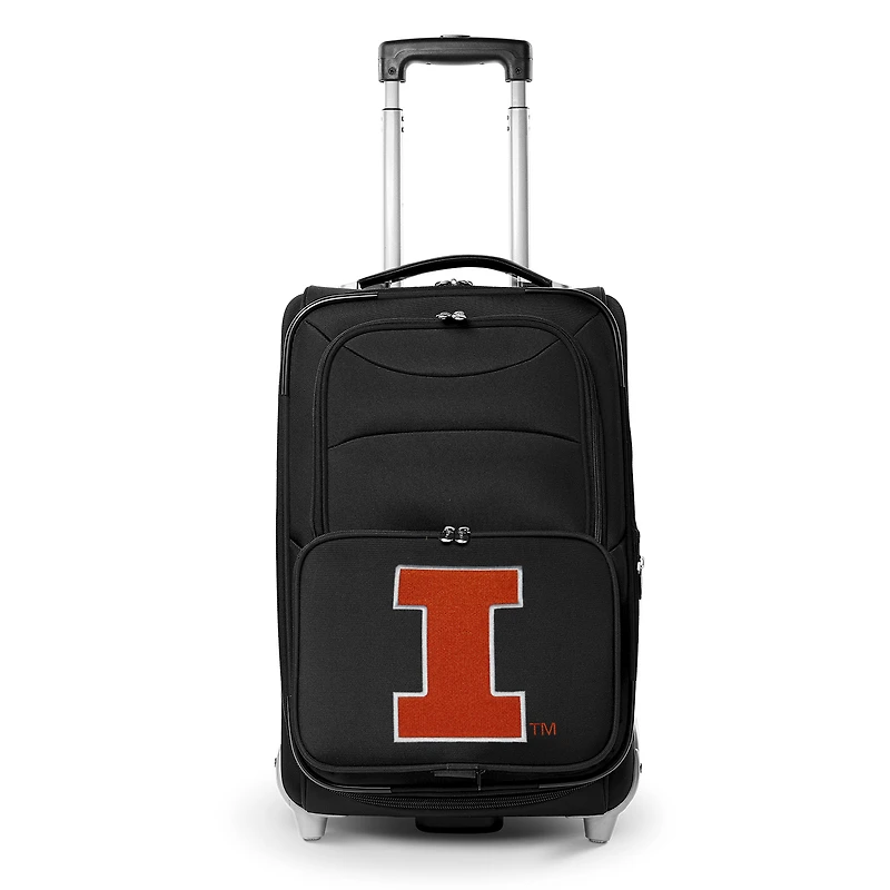 MOJO Black Illinois Fighting Illini 21" Softside Rolling Carry-On Suitcase