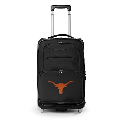 MOJO Black Texas Longhorns 21" Softside Rolling Carry-On Suitcase