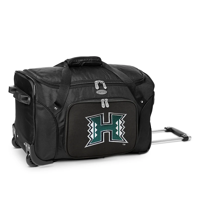 MOJO Black Hawaii Warriors 22" 2-Wheeled Duffel Bag