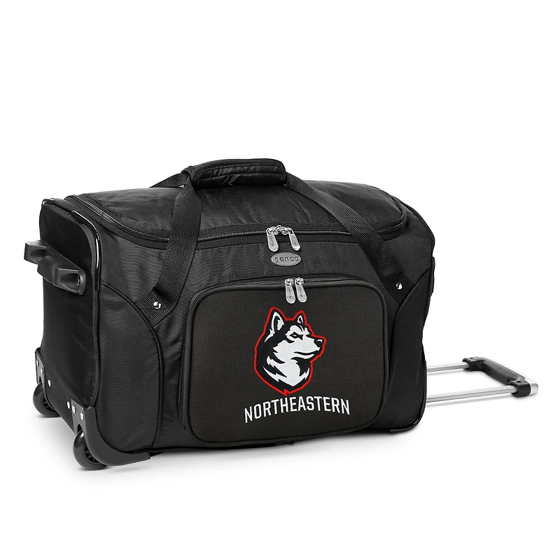 MOJO Black Northeastern Huskies 22" 2-Wheeled Duffel Bag