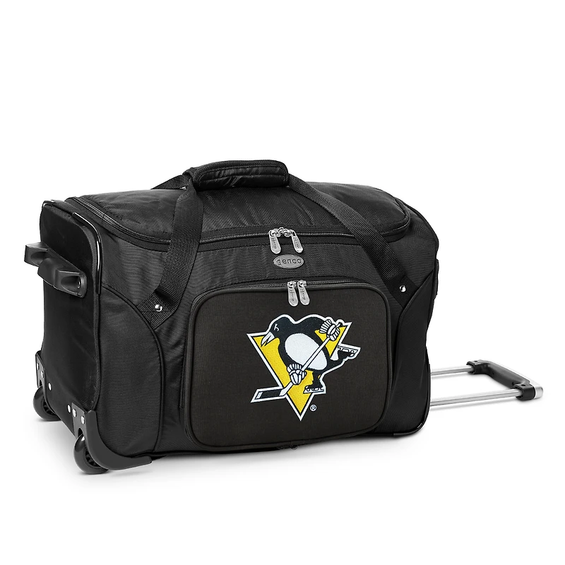 MOJO Black Pittsburgh Penguins 22" 2-Wheeled Duffel Bag