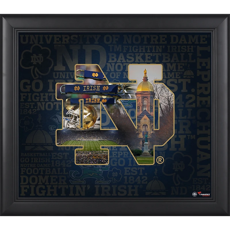 Notre Dame Fighting Irish Framed 15" x 17" Team Heritage Collage