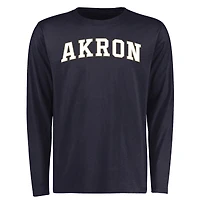 Men's Navy Akron Zips Everyday Long Sleeve T-Shirt