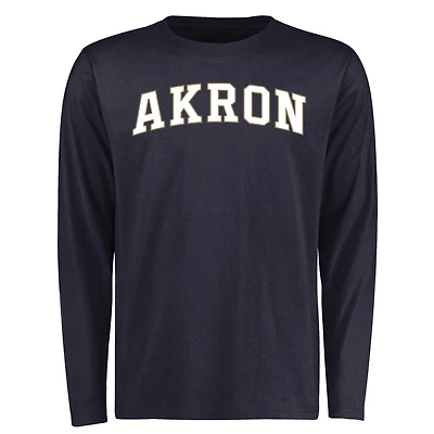 Men's Navy Akron Zips Everyday Long Sleeve T-Shirt