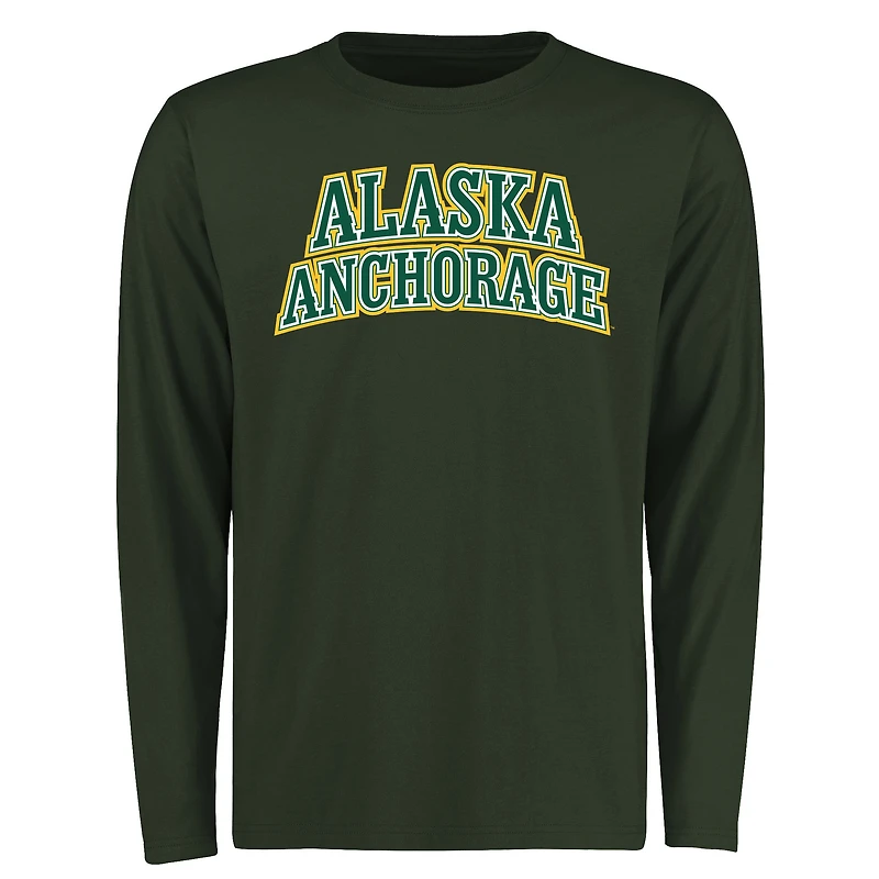 Men's Green Alaska Anchorage Seawolves Everyday Long Sleeve T-Shirt