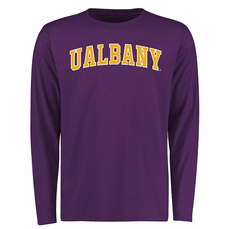 Men's Purple Albany Great Danes Everyday Long Sleeve T-Shirt
