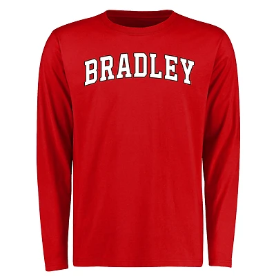 Men's Red Bradley Braves Everyday Long Sleeve T-Shirt