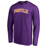 Men's Purple Evansville Purple Aces Everyday Long Sleeve T-Shirt