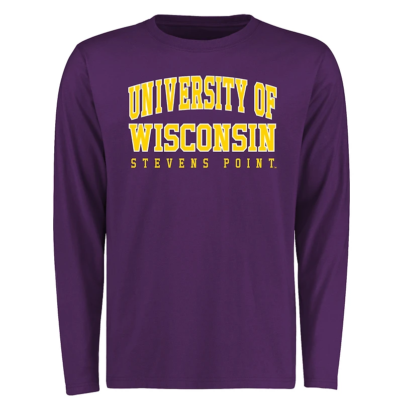 Men's Purple Wisconsin-Stevens Point Pointers Everyday Long Sleeve T-Shirt
