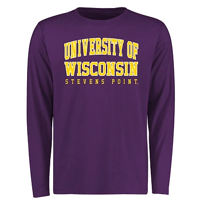 Men's Purple Wisconsin-Stevens Point Pointers Everyday Long Sleeve T-Shirt