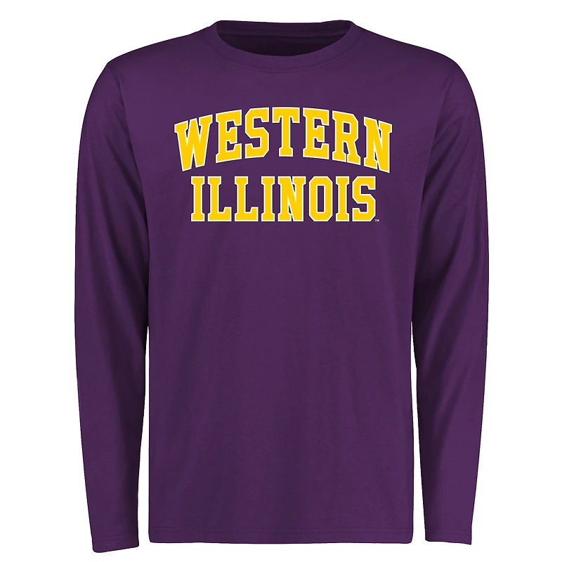 Men's Purple Western Illinois Leathernecks Everyday Long Sleeve T-Shirt