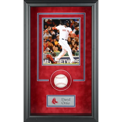 David Ortiz Boston Red Sox Framed Autographed Baseball Shadowbox