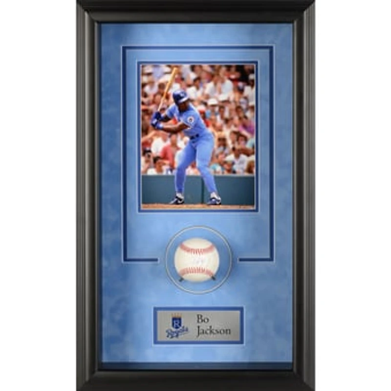 Bo Jackson Kansas City Royals Framed Autographed Baseball Shadowbox
