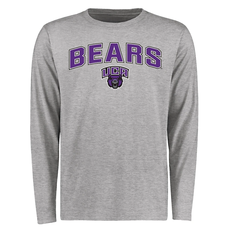 Men's Ash Central Arkansas Bears Proud Mascot Long Sleeve T-Shirt