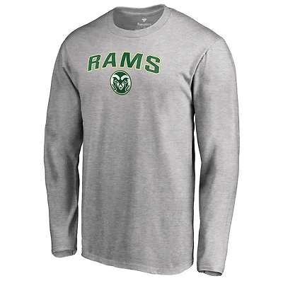 Men's Ash Colorado State Rams Proud Mascot Long Sleeve T-Shirt
