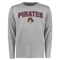 Men's Ash East Carolina Pirates Proud Mascot Long Sleeve T-Shirt