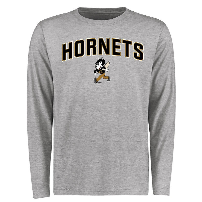Men's Ash Emporia State Hornets Proud Mascot Long Sleeve T-Shirt