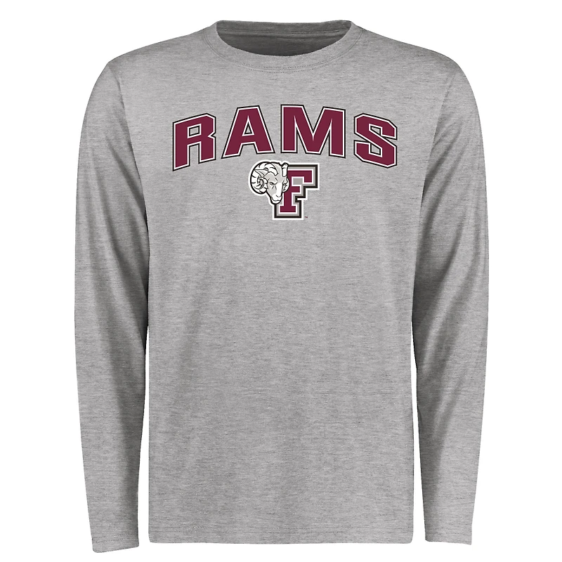 Men's Ash Fordham Rams Proud Mascot Long Sleeve T-Shirt