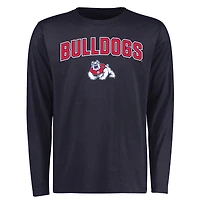Men's Navy Fresno State Bulldogs Proud Mascot Long Sleeve T-Shirt