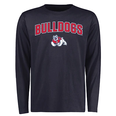 Men's Navy Fresno State Bulldogs Proud Mascot Long Sleeve T-Shirt
