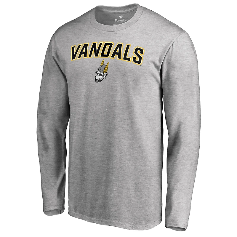 Men's Ash Idaho Vandals Proud Mascot Long Sleeve T-Shirt