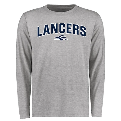 Men's Ash Longwood Lancers Proud Mascot Long Sleeve T-Shirt