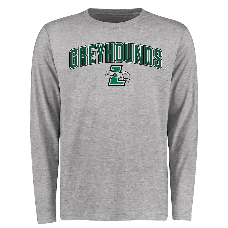 Men's Ash Loyola Greyhounds Proud Mascot Long Sleeve T-Shirt