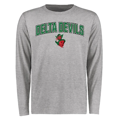 Men's Ash Mississippi Valley State Delta Devils Proud Mascot Long Sleeve T-Shirt