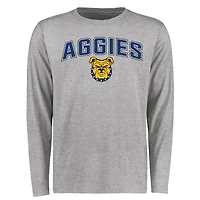 Men's Ash North Carolina A&T Aggies Proud Mascot Long Sleeve T-Shirt