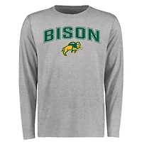 Men's Ash NDSU Bison Proud Mascot Long Sleeve T-Shirt